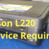 how to fix epson l220 printer service required error